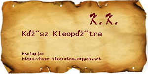 Kósz Kleopátra névjegykártya